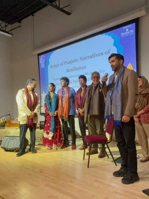 Speaker Felicitation by Tanishq Reps Tushar & Aisha at EGMH - JLF Houston